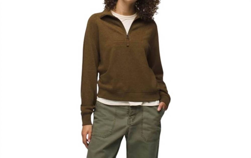 NEW PRANA cozy up pullover in rich earth heather
